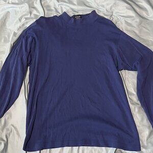 Men’s Large Roundtree & Yorke Long Sleeve Thick Shirt Blue